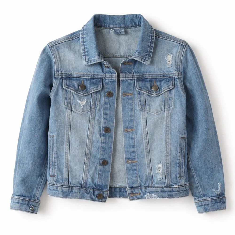 Marvel Avengers Kids Denim Jacket Size 10-12 Distressed Jean Jacket
